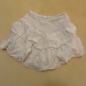 Women’s White Tiered Mini Skirt